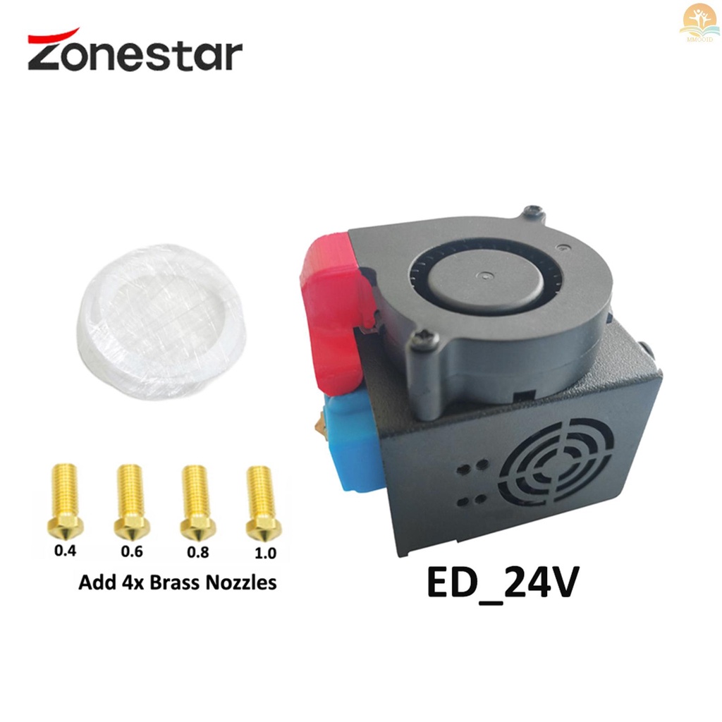 In Stock ZONESTAR 3D Printer Direct Drive Extruder Upgrade Kit 24V Untuk Z8/Z9/Z10 3D Printer Dengan MK7 Nozel5051Penyangga Kipas Blower PLA ABS PETG Pinggul PC Nylon PVC Wood Carbon Fibr