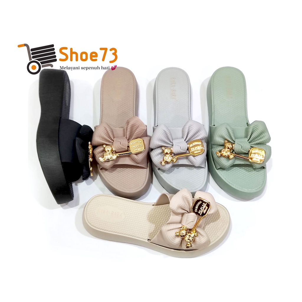 BARA-BARA JSL 2203 B-9 SIZE 36-40 ORIGINAL l Sandal Selop Pita Jelly Wanita l Sendal Kokop Cewek Impor