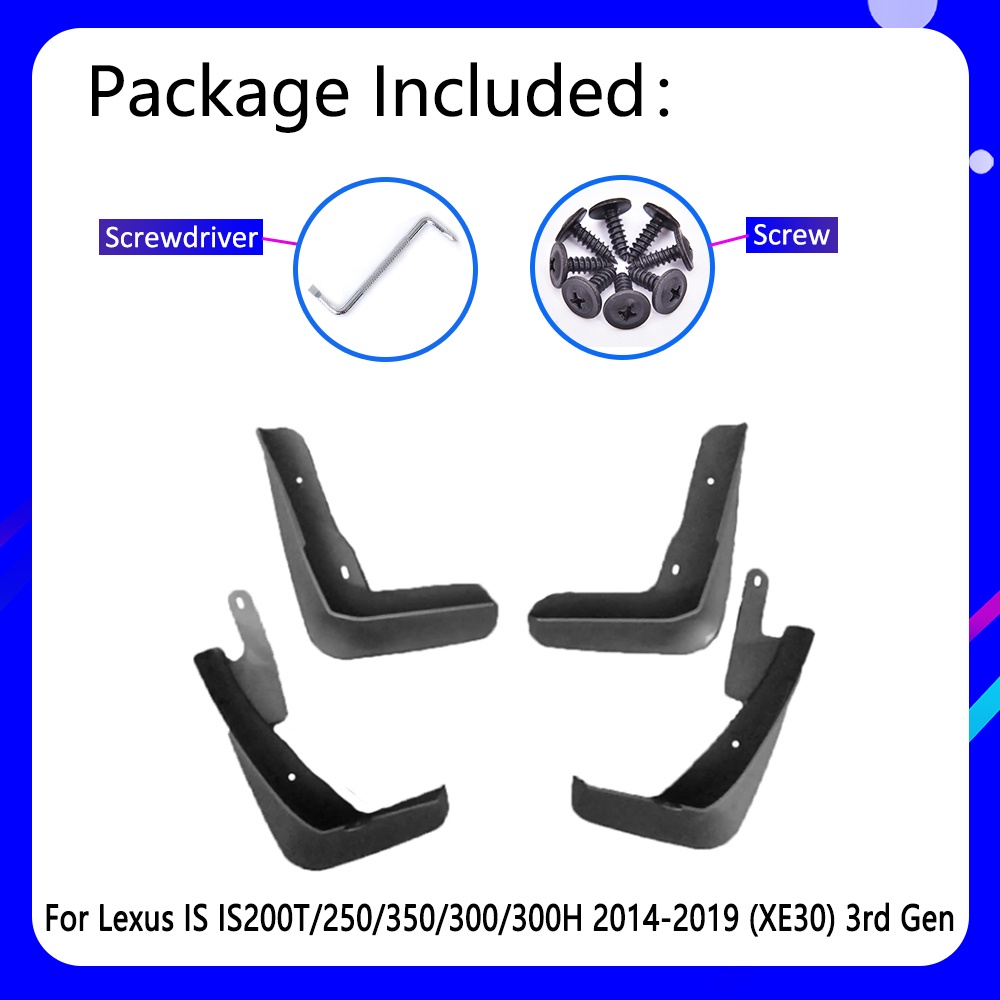 Mudguard Untuk Lexus IS IS IS IS200T IS250 IS350 IS300H XE30 2014~2019 2017 Aksesoris Mobil Mudflap Fender Suku Cadang Pengganti Otomatis