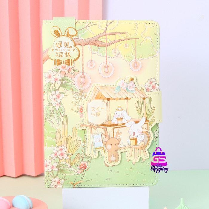 

✨BISA COD✨ -Magnetic Notebook Magic Animal / Diary Jurnal agenda Buku tulis - 6262 - A