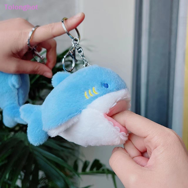 Tolonghot&gt; 1Pc 12cm Hiu Kecil Plush Toy Doll Boneka Binatang Plush Aksesoris Mainan Liontin Bayi Anak Hadiah Gantungan Kunci Ornamen well