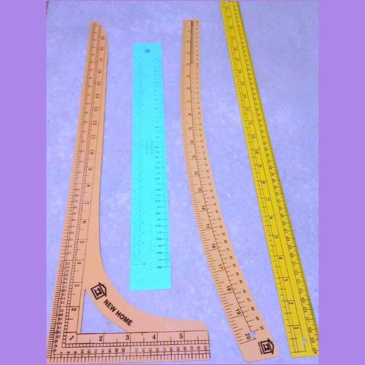 

penggaris pola jahit 1 set \ paket isi 4 jenis penggaris ) alat jahit \ kebutuhan menjahit ,.\