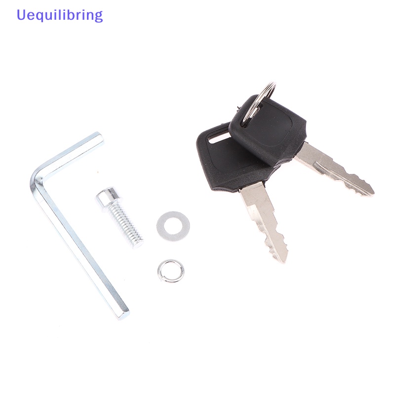 Uequilibring 1Pc Universal Aluminium Alloy Kunci Helm Motor Stang Sepeda Helm Safety Lock Dengan Kait Aksesoris Baru