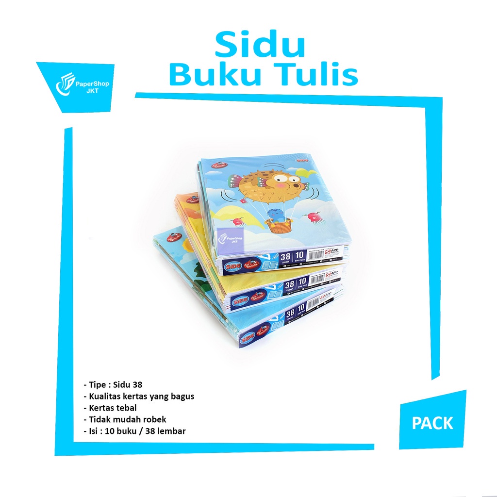 

SIDU - Buku Tulis Varian Random 38 Lembar - PACK