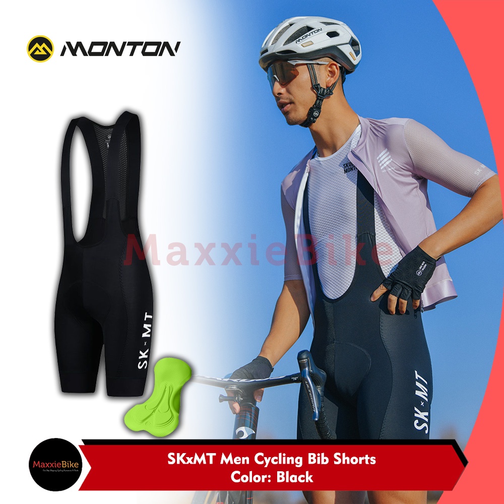 MONTON SKxMT Celana Sepeda BIB Pria Men Cycling Bib Shorts Back Pocket