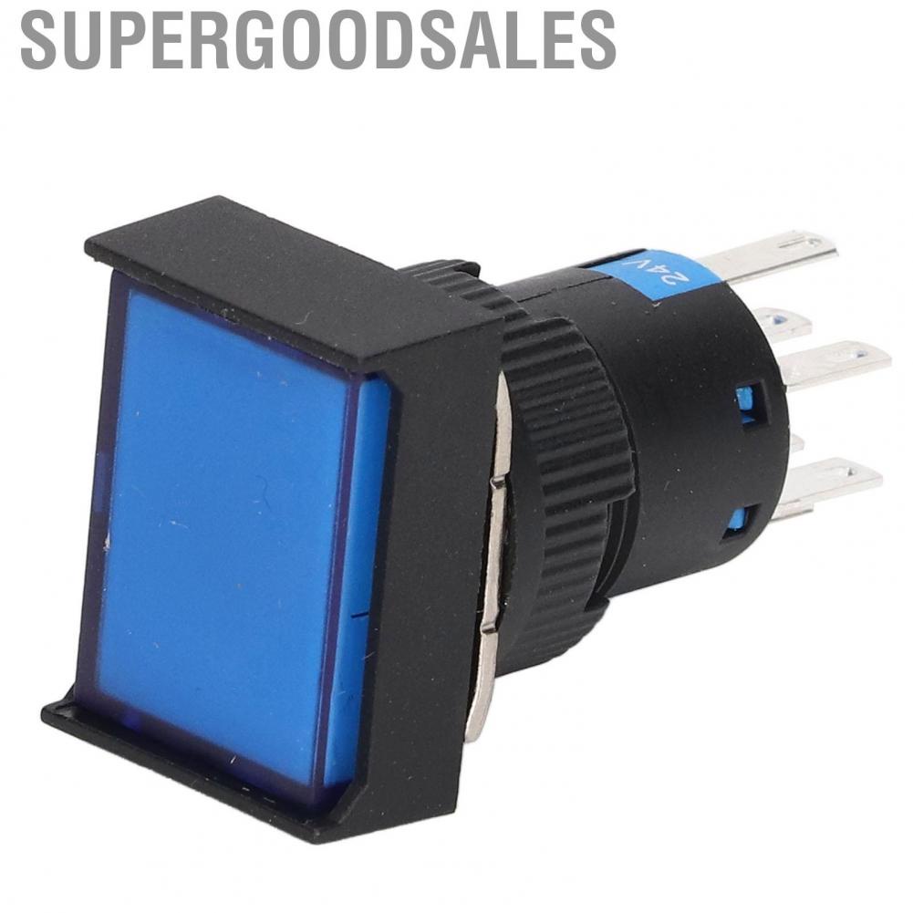 Supergoodsales Pushing Switches  ABS 5A Working Current 250V Rated Insulation Voltage Push Button Switch with Light for Equipment