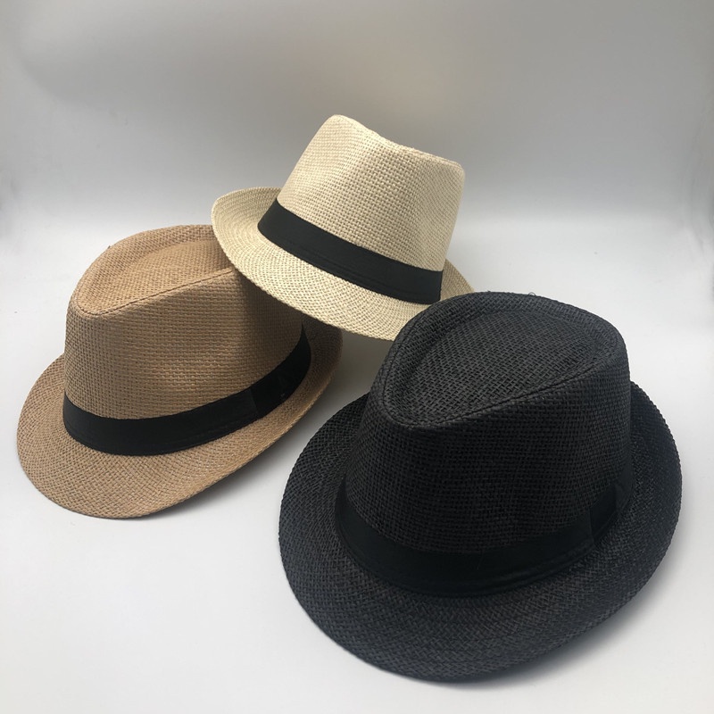 Topi Fedora Laken Cowboy Amerika Klasik Pria Keren Jazz Vintage