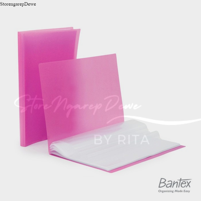 

Bantex Trendy Display Book Folio F4 40 Pocket Pink 3395 19 real barang original bantex