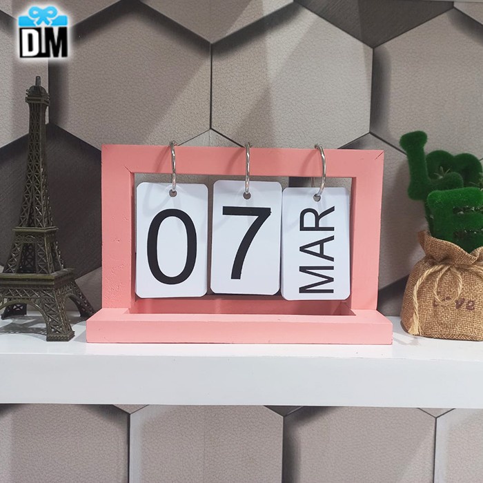

[DD] Kalender Abadi 2021 2022 2023 Kalender Kayu meja Unik Kalender - PinkRose