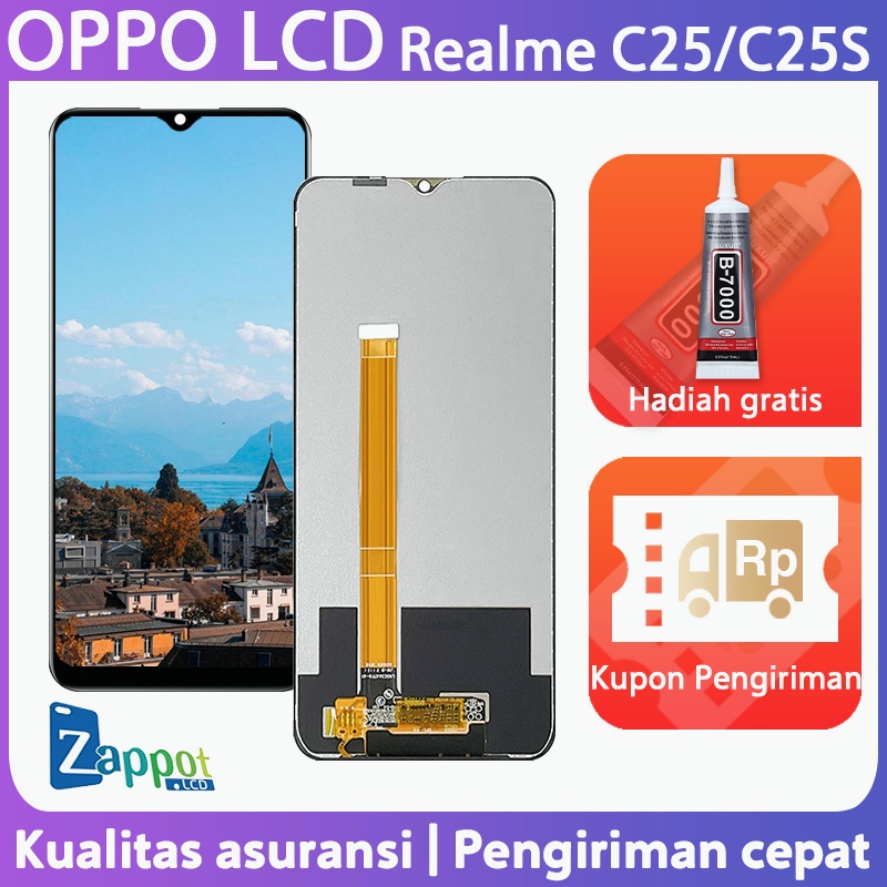 ORI LCD touchscreen oppo realme c25/c25s fullset layar hp Fullset - New
