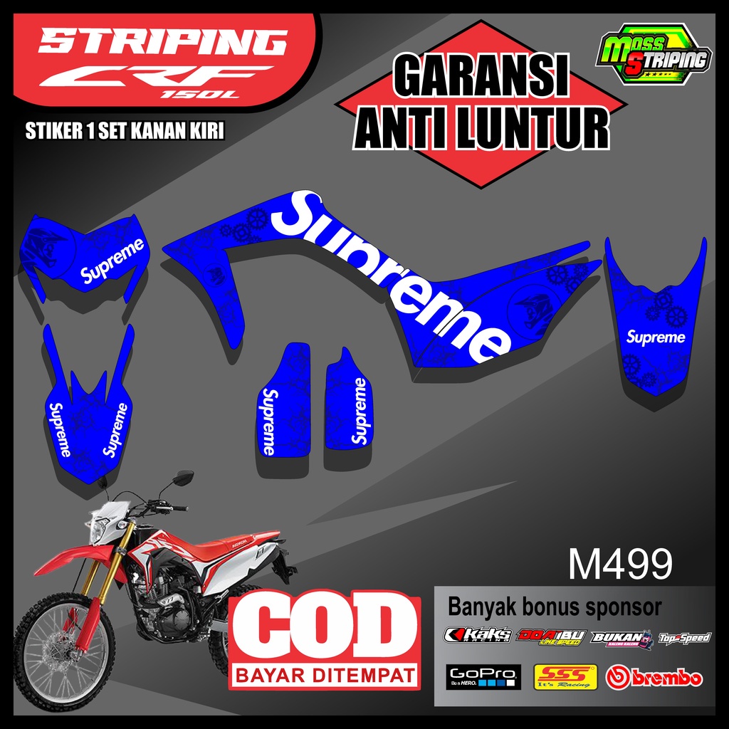 MASS striping - Striping Sticker Variasi Motor Honda CRF 150 L  Stiker List Semi Full Body Original 