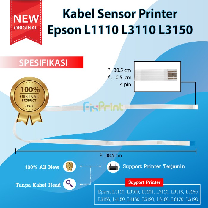 Kabel Sensor Head Epson L1110 L3110 L3150 L4150 L4160, Fleksibel Sensor Kabel L3110 L3210 L5290