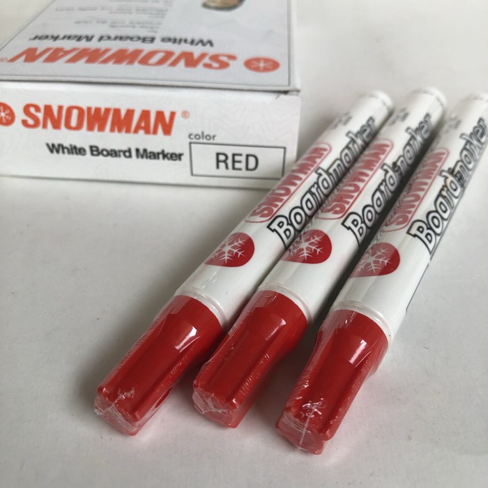 

spidol whiteboard Snowman BG12 board marker lusin - Hitam
