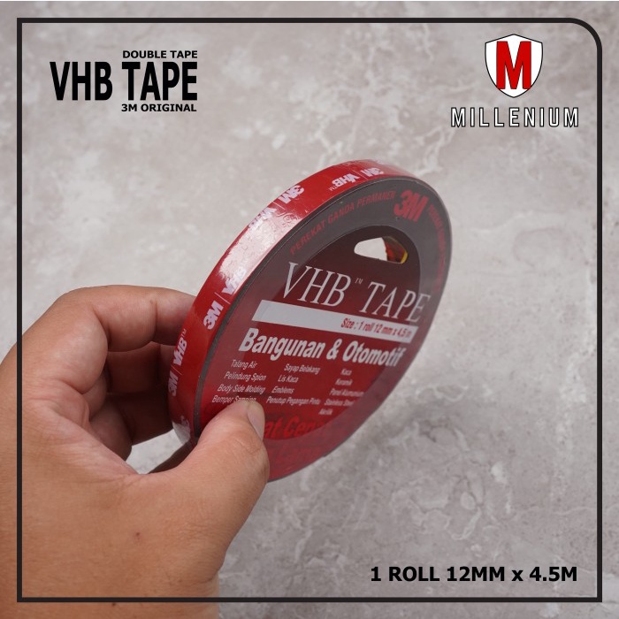 

3M VHB DOUBLE TAPE AUTOMOTIVE 4900 SIZE 12MM x 4.5M DOUBLE TAPE MOBIL