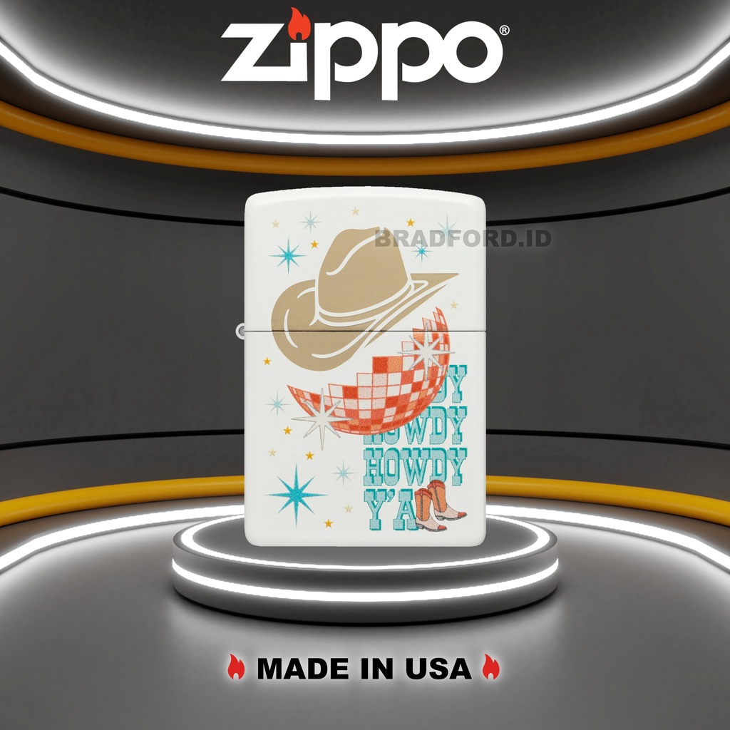 Korek Api Zippo Howdy Cowboy 214-103041 Original Made  In USA