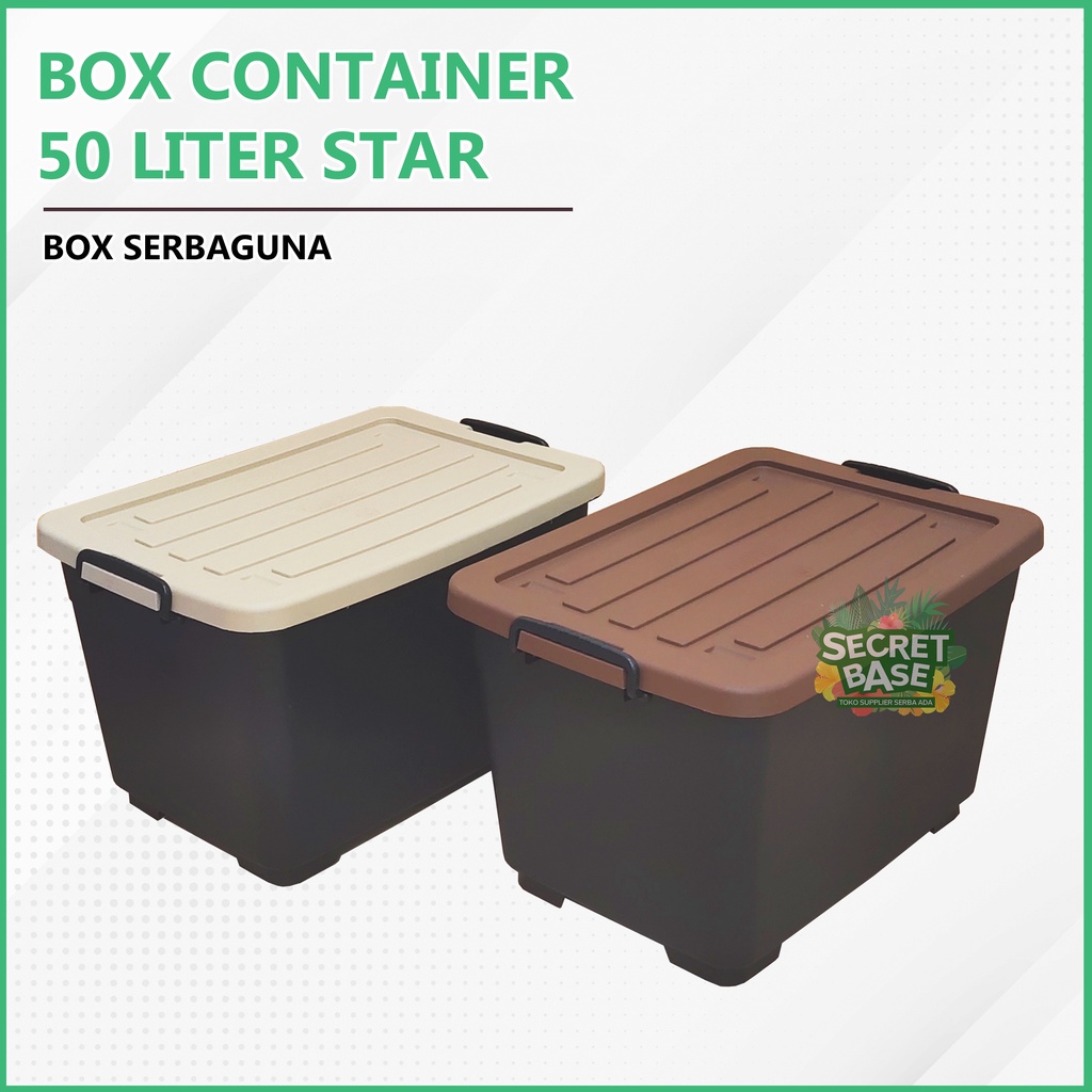 BOX STAR 50 LITER + RODA - Kontainer Box Plastik / Container Box