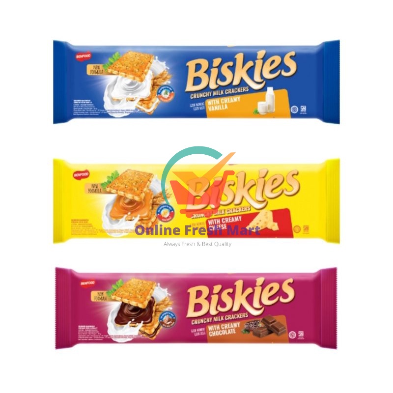 

Biskies biskuit Vanilla cheese chocolate 96g - Online Fresh Mart Denpasar