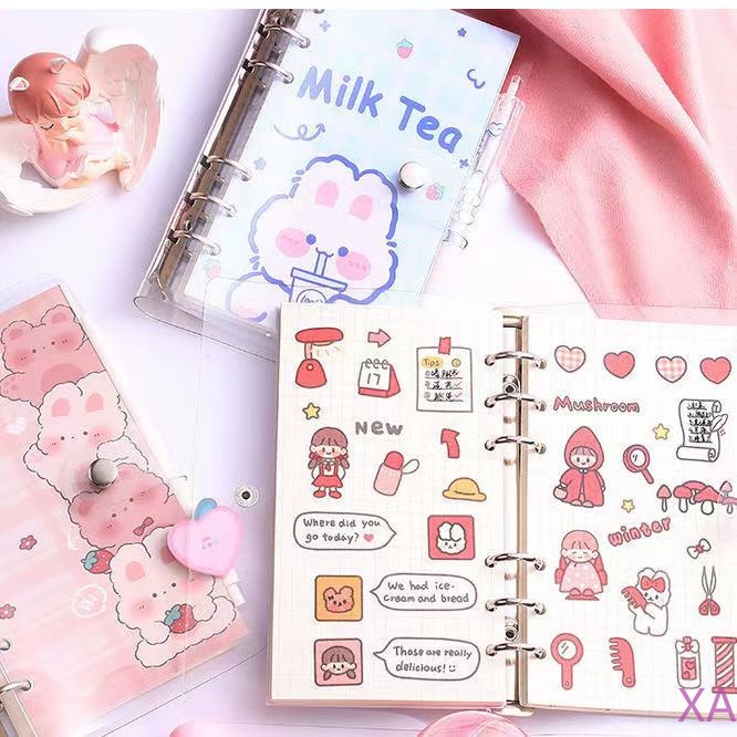 

Binder A6 Notebook Diary Perencana Harian Lucu/Binder A6 (100 lembar) cartoon daily planner aesthetic/