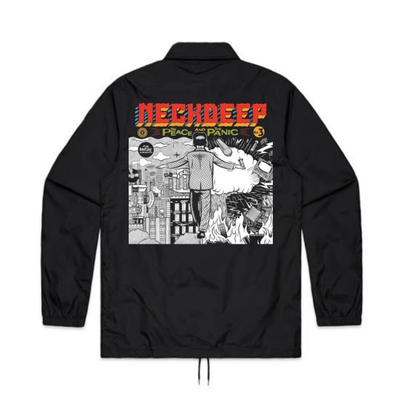 JAKET COACH BAND NECK DEEP - THE PEACE AND THE PANIC | WINDBREAKERS BAND NECK DEEP | JAKET PARASUT B
