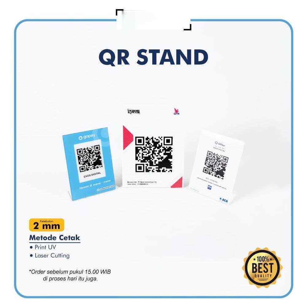 QR STAND / STANDING CUSTOM QR CODE MEJA KAFE / RESTO / KASIR AKRILIK