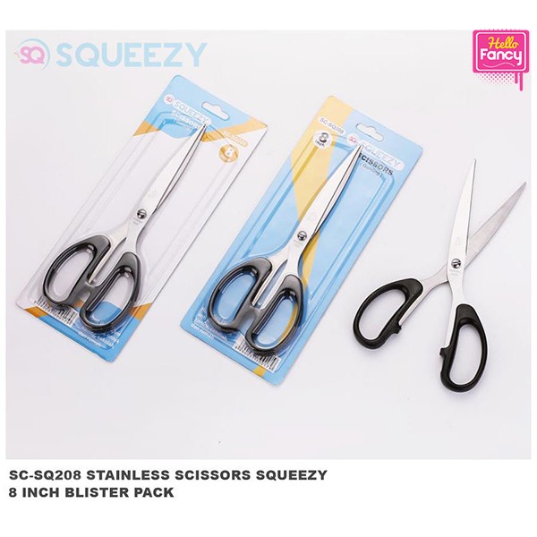 

Gunting Kertas Sedang Stainless Steel Squeezy Scissor 6.0" 8.0