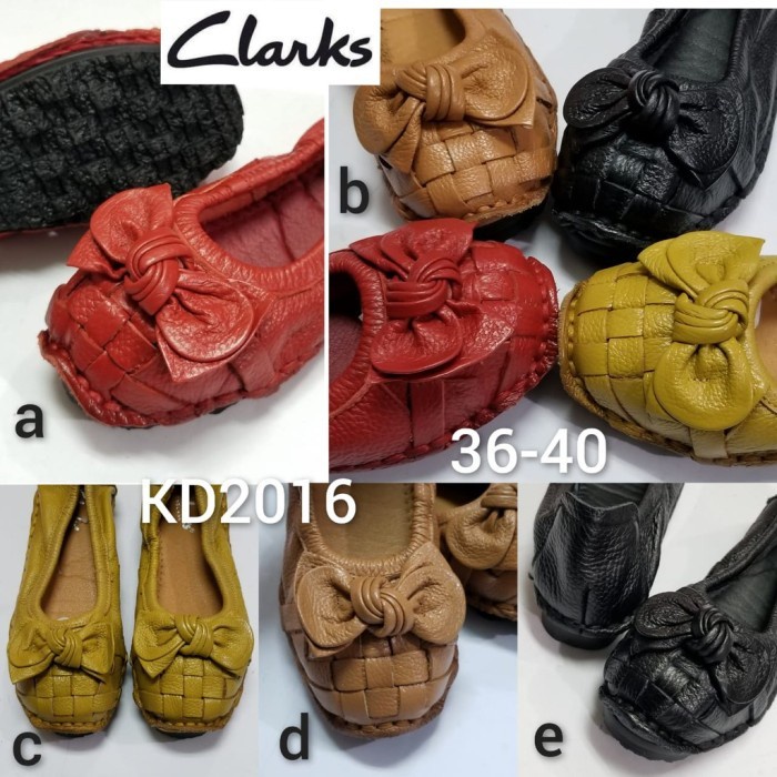 2016 Sepatu clarks wanita/sepatu kulit wanita/clarks original/clarks - Merah, 36