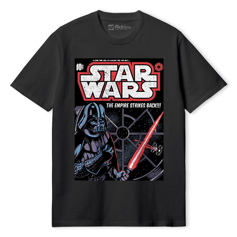 COMICS Kaos STAR WARS Edition - Premium original vintage hitam superhero s marvel Film Movie Tshirt 