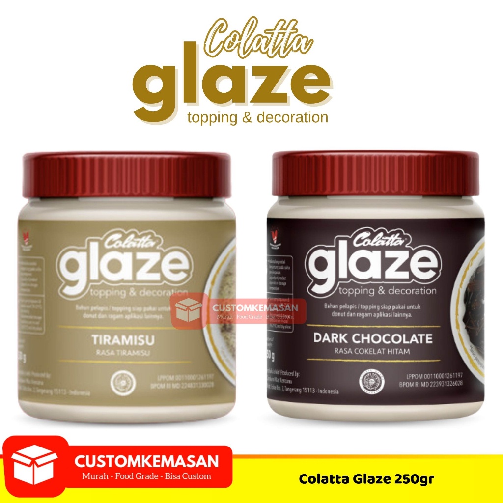 

Colatta Glaze / Selai Dark Cokelat 250gr / Selai Tiramisu 250gr / Selai Roti / Topping Selai Colatta Glaze