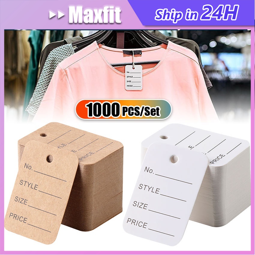 

1000Pcs Hangtag Label Baju Custom Hang Tag Label Baju - Label Baju Hang Tag Baju,Jilbab, Celana Dsb Ukuran 5Cm