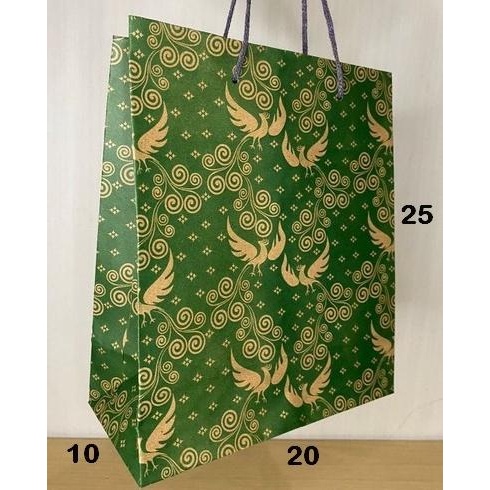 

Paperbag R6 Batik Hijau P20xL10xT25