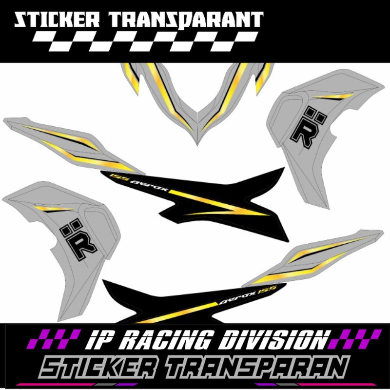 Striping Transparant / Sriker Motor / Aerox 155 2021 / Variasi / Striping 01