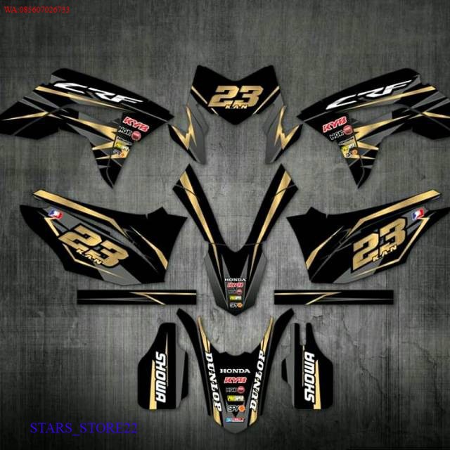 (PREMIUM) Decal crf black gold