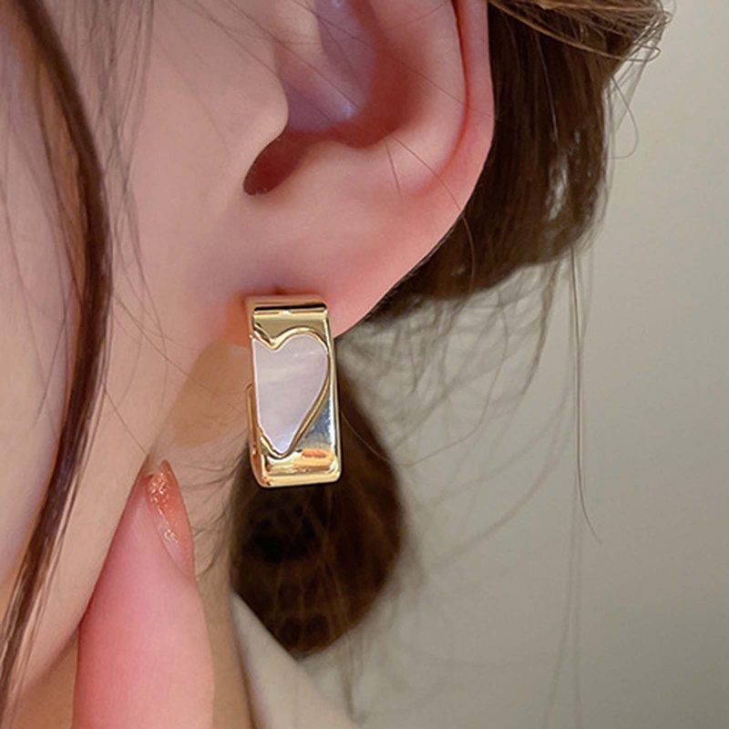 Anting Persegi Hati Sambungan Tidak Biasa Untuk Wanita Tren Desain Baru Cinta Romantis Earing Perhiasan Fashion Aksesoris Unik