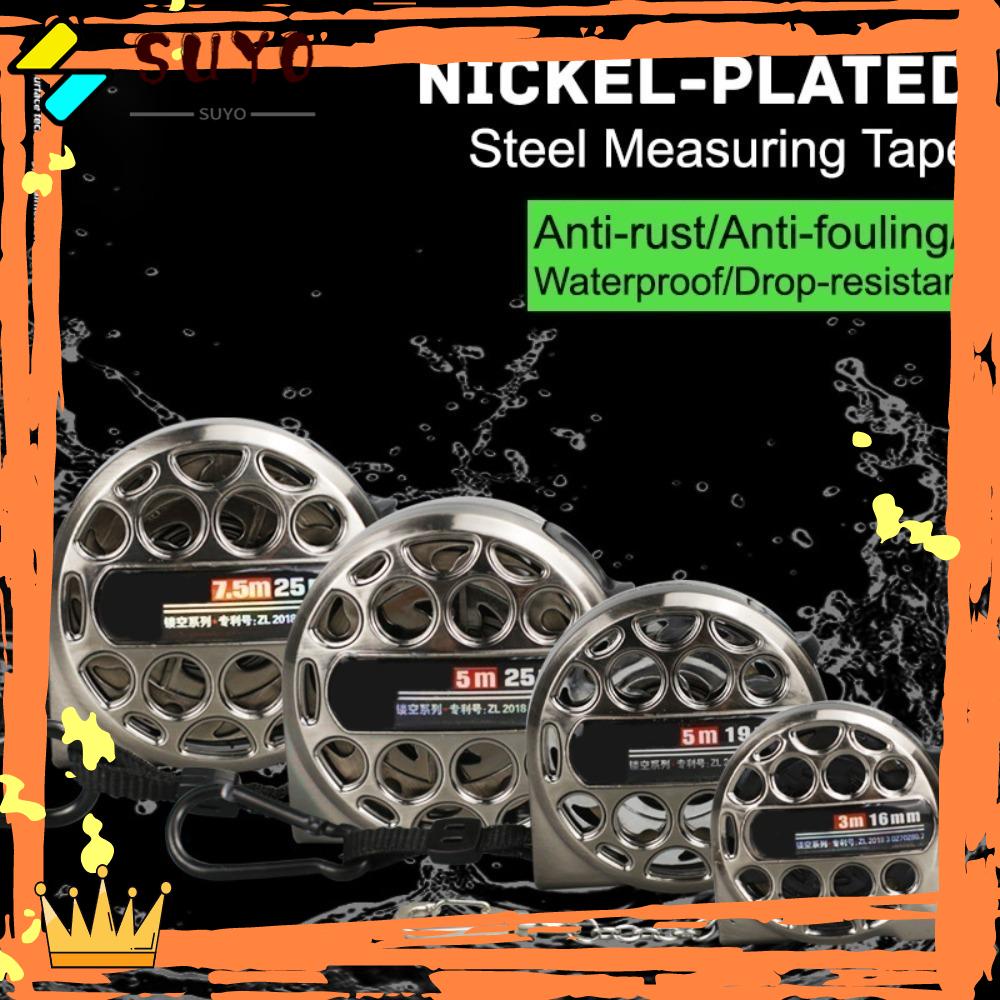 Suyo 3m/5m/7.5m Tape Measure Alat Ukur Presisi Tinggi Tape Ruler Measuring Ruler