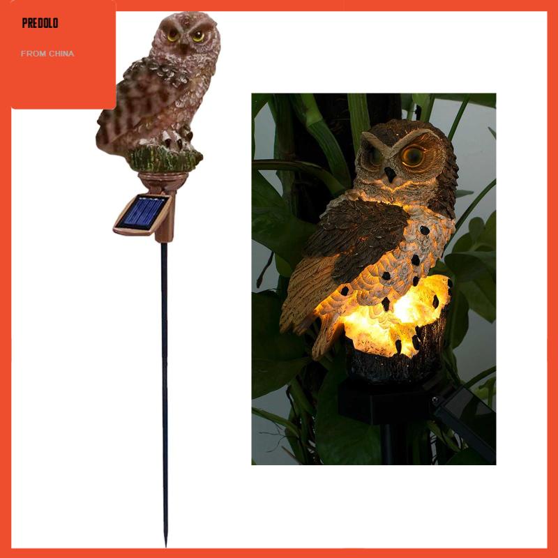 [Predolo] Owl Taman Lampu Tenaga Surya Outdoor LED Dekorasi Landscape Light Rumah Tangga