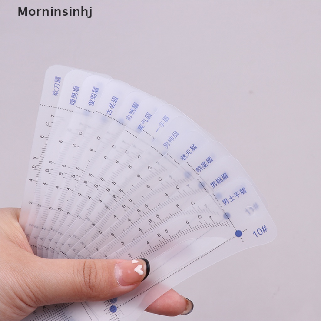 Mornin 12Pcs Gaya Stensil Pembentuk Alis Grooming Shaper Template Alat Makeup id