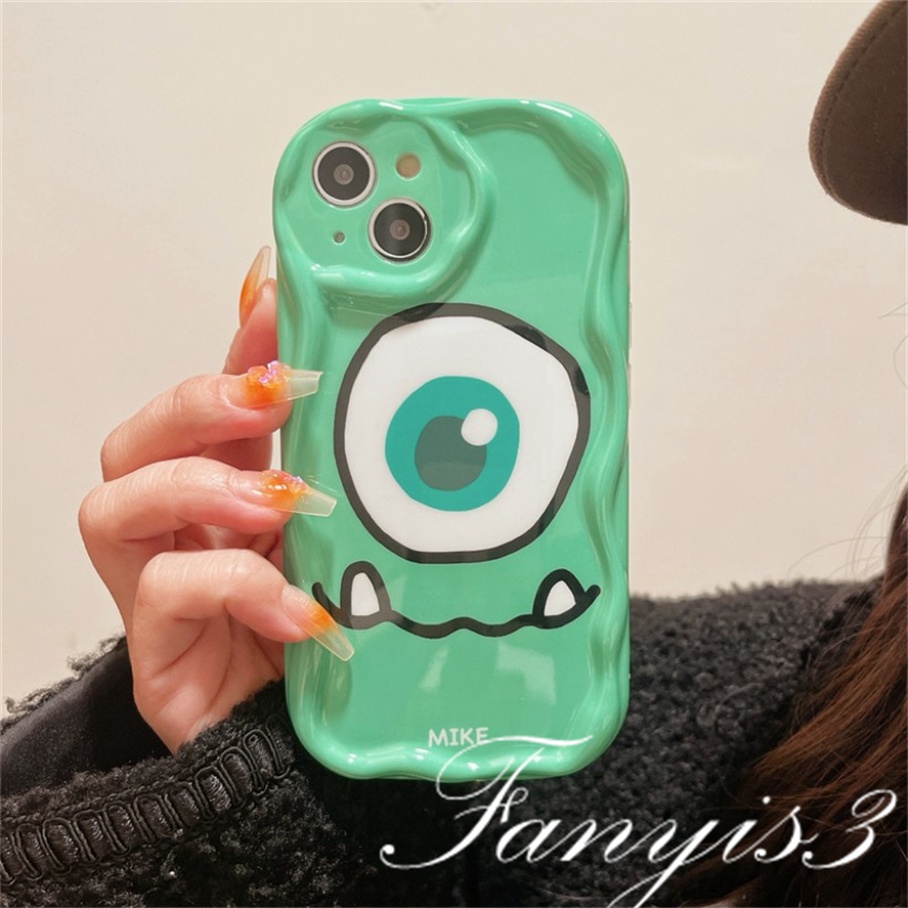 Compatible For IPhone 14 13 12 11 Pro Max X XR Xs Max 8 7 6s Plus SE 2020 Kompatibel Untuk Simple Little Monster Wave Phone Case TPU Silicon Lembut Cover Pelindung