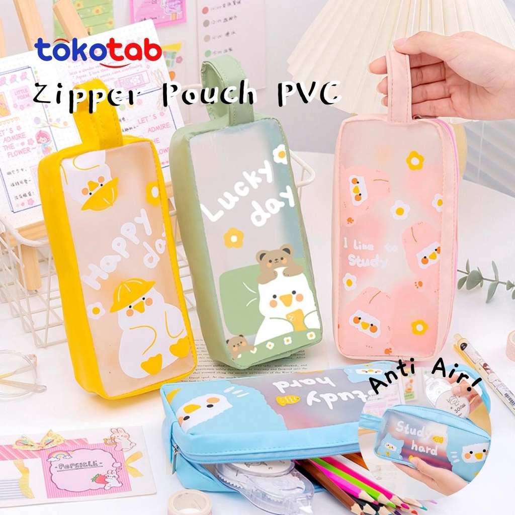 

Tokotab - Tempat Pensil Korea Pensil Case Pencase Besar Pouch PVC Kartun Kotak Pensil Pouch Zipper Bag