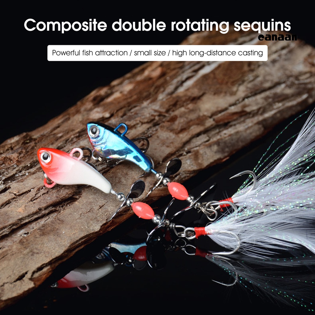 Cnn-13g 8.5cm 3D Eyes Luminous Fake Lure Dengan Bulu Berputar Spinner Sequin Memancing Lure Fishing Tools