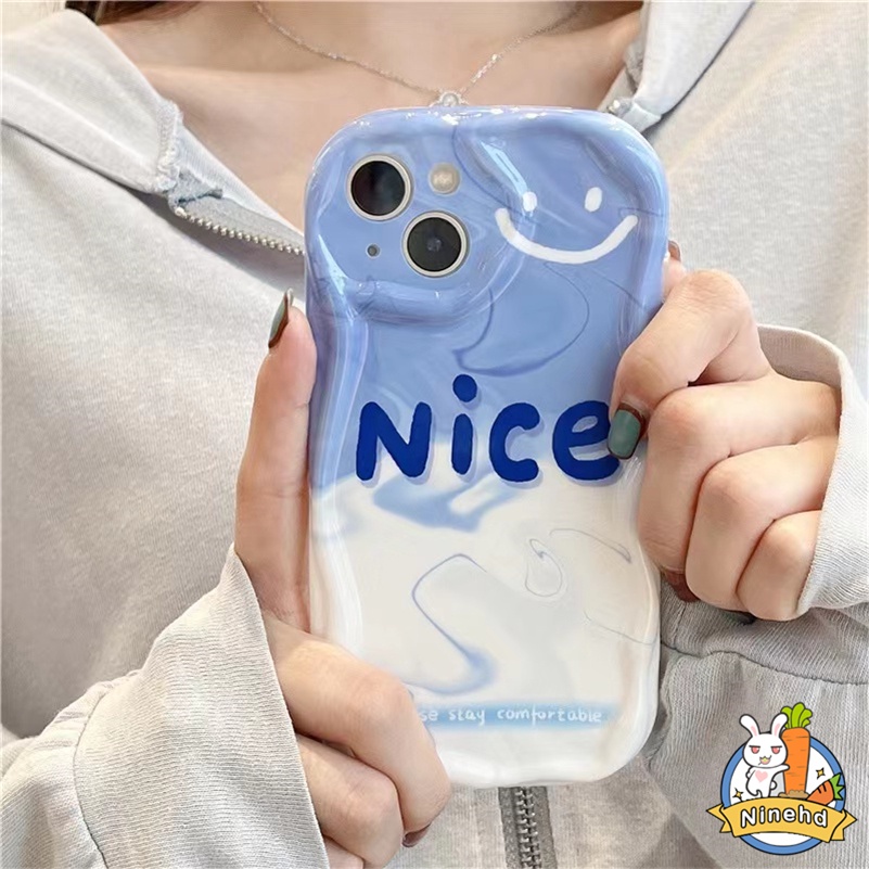 IPHONE Casing Kompatibel Untuk Iphone14 13 12 11 Pro Max X Xr Xs Max8 7 6 6s Plus SE 2020 Gaya Jepang Korea Simple Inggris Susu Halo Dyed Cream Phone Case Shockproof Cover Pelindung