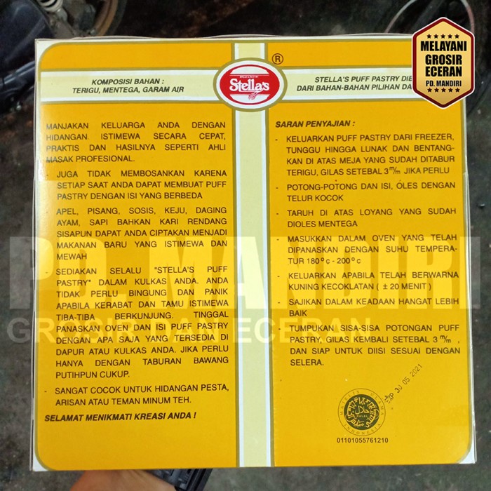 

STELLA PUFF PASTRY 750 GR