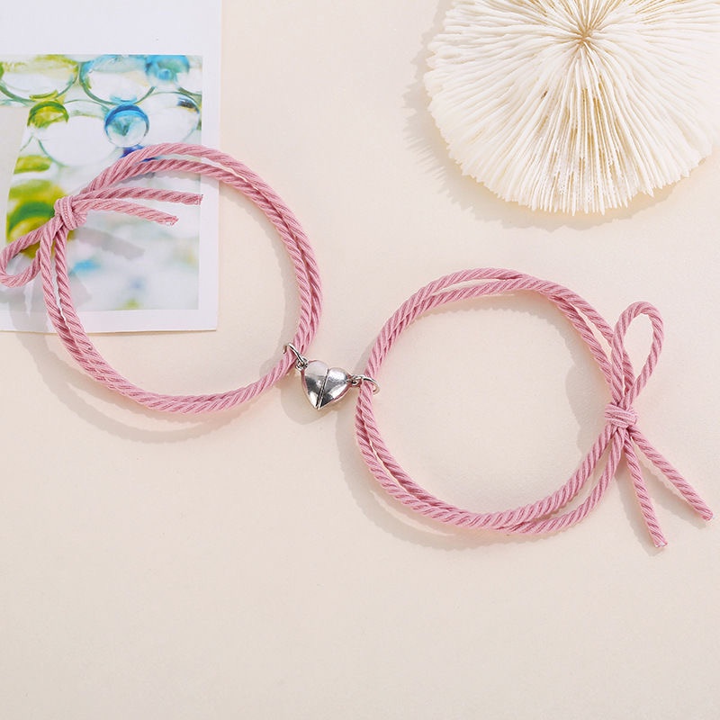 Gelang Couple aesthetic Magnet Love 2 Pasangan aesthetic Sahabat Bestie Pria &amp; Wanita Kapel Sama Doi