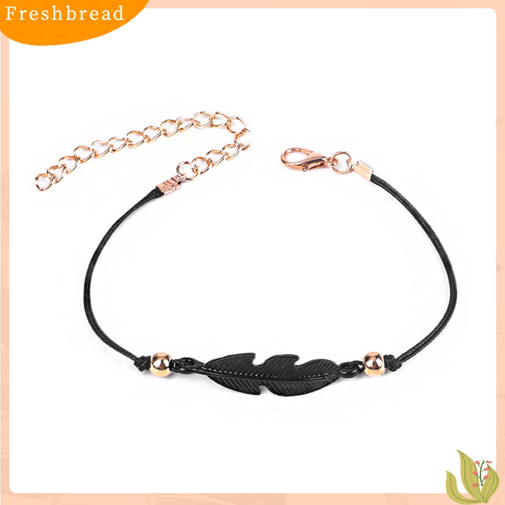 &lt; Freshbread &gt; 4Pcs/Set Berongga Daun Teratai Mutiara Imitasi Pesona Braided Gelang Bangle Perhiasan Hadiah