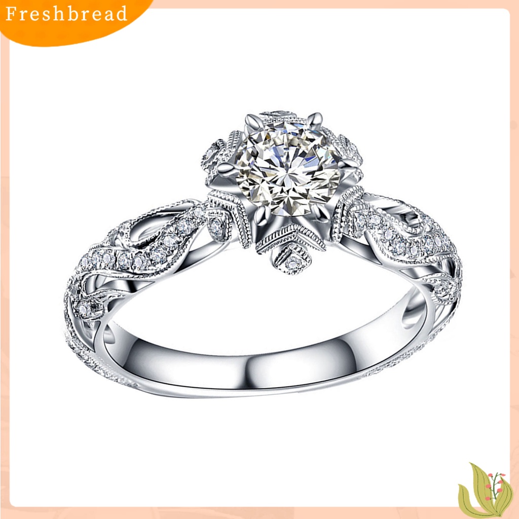 &lt; Freshbread &gt; Wanita Cincin Indah Berlian Imitasi Elegan Lady Ring Untuk Hari Valentine