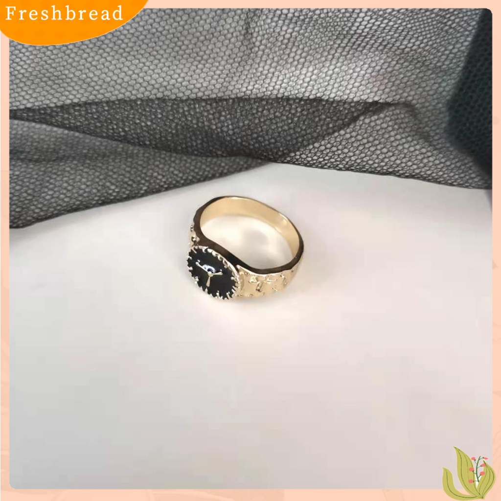 &lt; Freshbread &gt; Jam Tangan Cincin Jari Bentuk Ins Style Jewelry Bright Luster Geometric Chic Ring Untuk Pesta