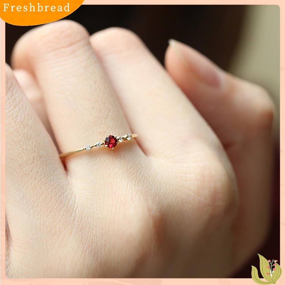 &lt; Freshbread &gt; Indah Wanita Cincin Ramping Berlian Imitasi Bertatahkan Pertunangan Lamaran Perhiasan Hadiah