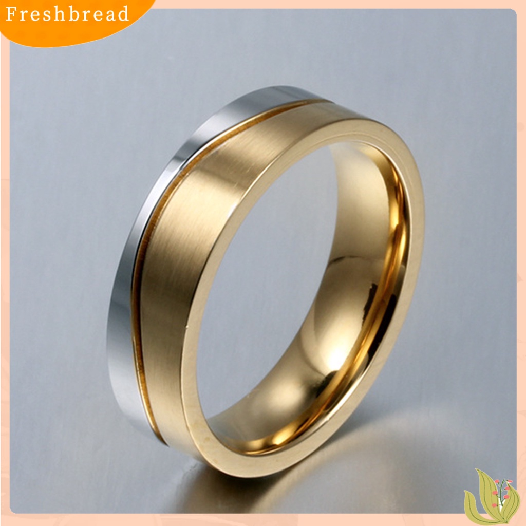 &lt; Freshbread &gt; Wanita Cincin Bulat Shiny Cubic Zirconia Warna Kontras Dipoles Pasangan Jari Cincin Bridal Ring