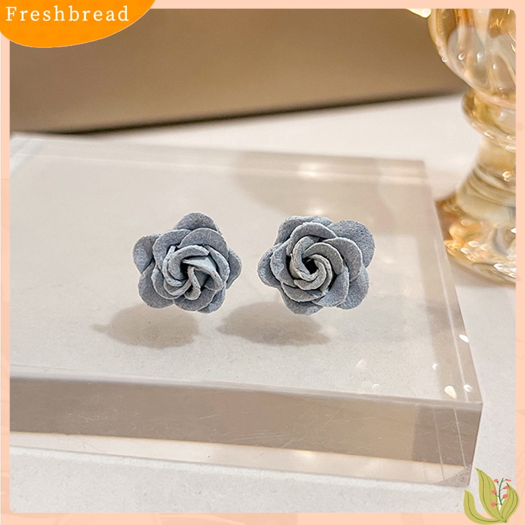 &lt; Freshbread &gt; 1pasang Anting Wanita Gaya Gelap Indah Telinga Dekorasi Kepribadian Biru Enchantress Rose Retro Ear Studs Untuk Pacaran