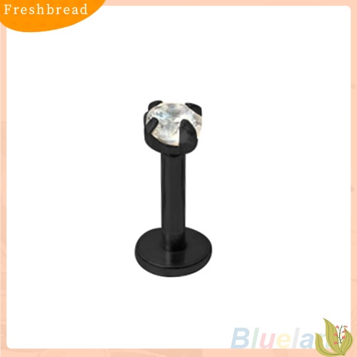 &lt; Freshbread &gt; 2Pcs Cubic Zirconia Tragus Cincin Bibir Monroe Telinga Tulang Rawan Anting Lidah Giwang