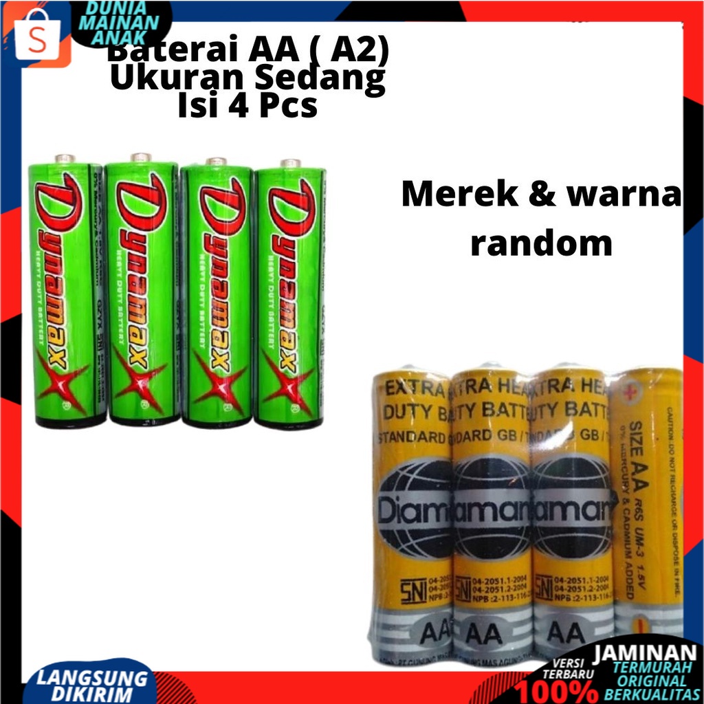 Produk Tambahan Baterai isi 4pcs UKURAN AA /AAA Untuk Mainan